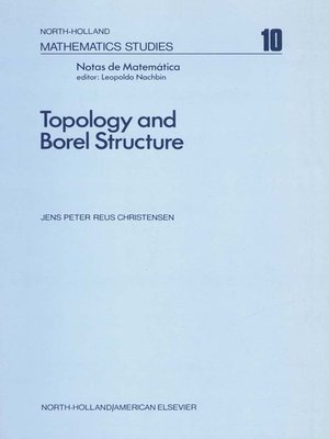 cover image of Topology and Borel Structure